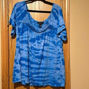 INC Blue scoop neck t-shirt.